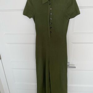Sezane Olive Green Jumpsuit